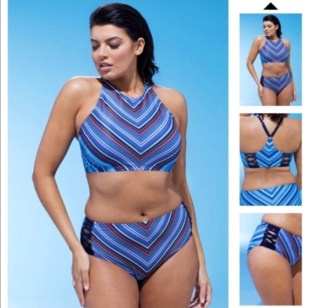 SWIMSUITSFORALL straps colorful BIKINI 👙 SET Size 20/18